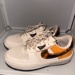 Nike Cream and Orange Low-Top Sneakers